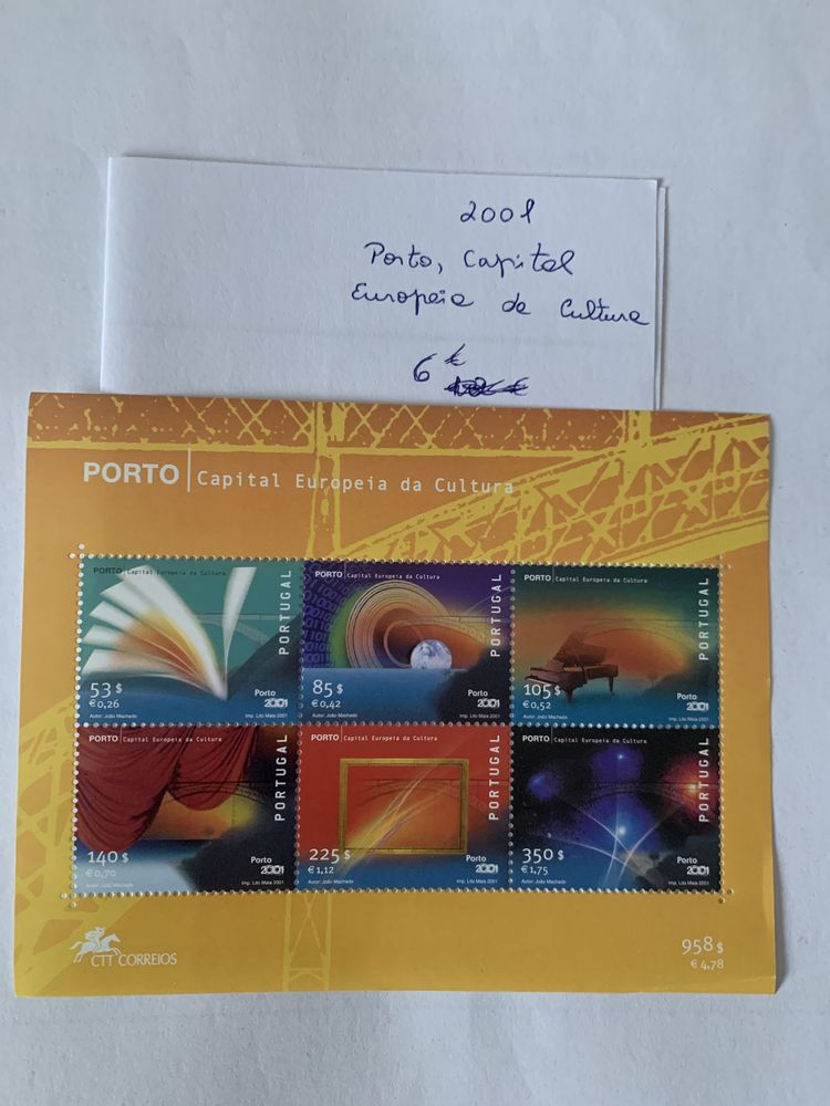 Blocos de selos novos