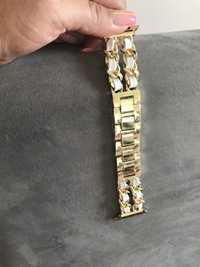 Bransoletka do zegarka kolor złoty z dodatkiem białego