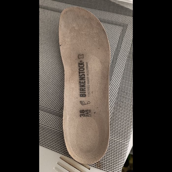 Биркенштоки оригінал ортопедичні шкіряні кросівки Birkenstock 38 сині