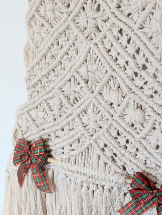 Makaramy choinka bożonarodzeniowa