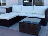 LIQUIDAÇAO Conjunto de terraço marrom e cinza + mesa de centro