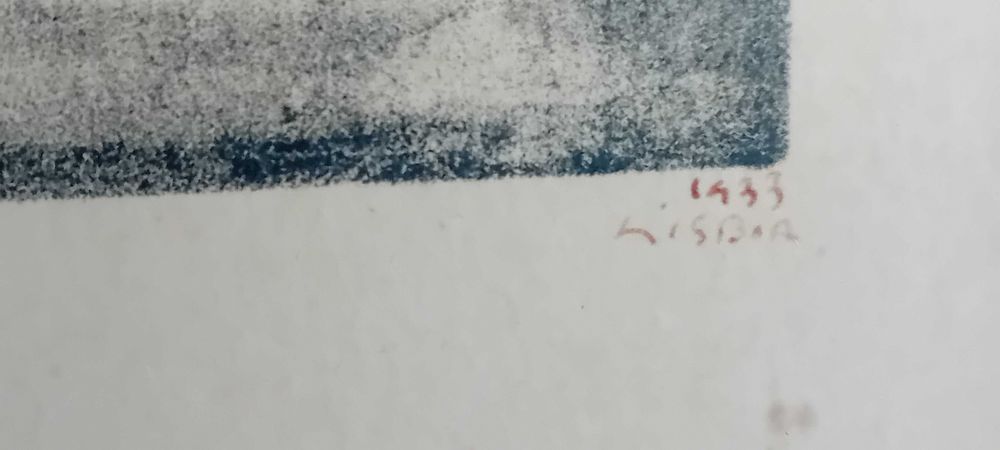 Quadro Jorge Barradas Litografia sobre papel 38 x 30 cm