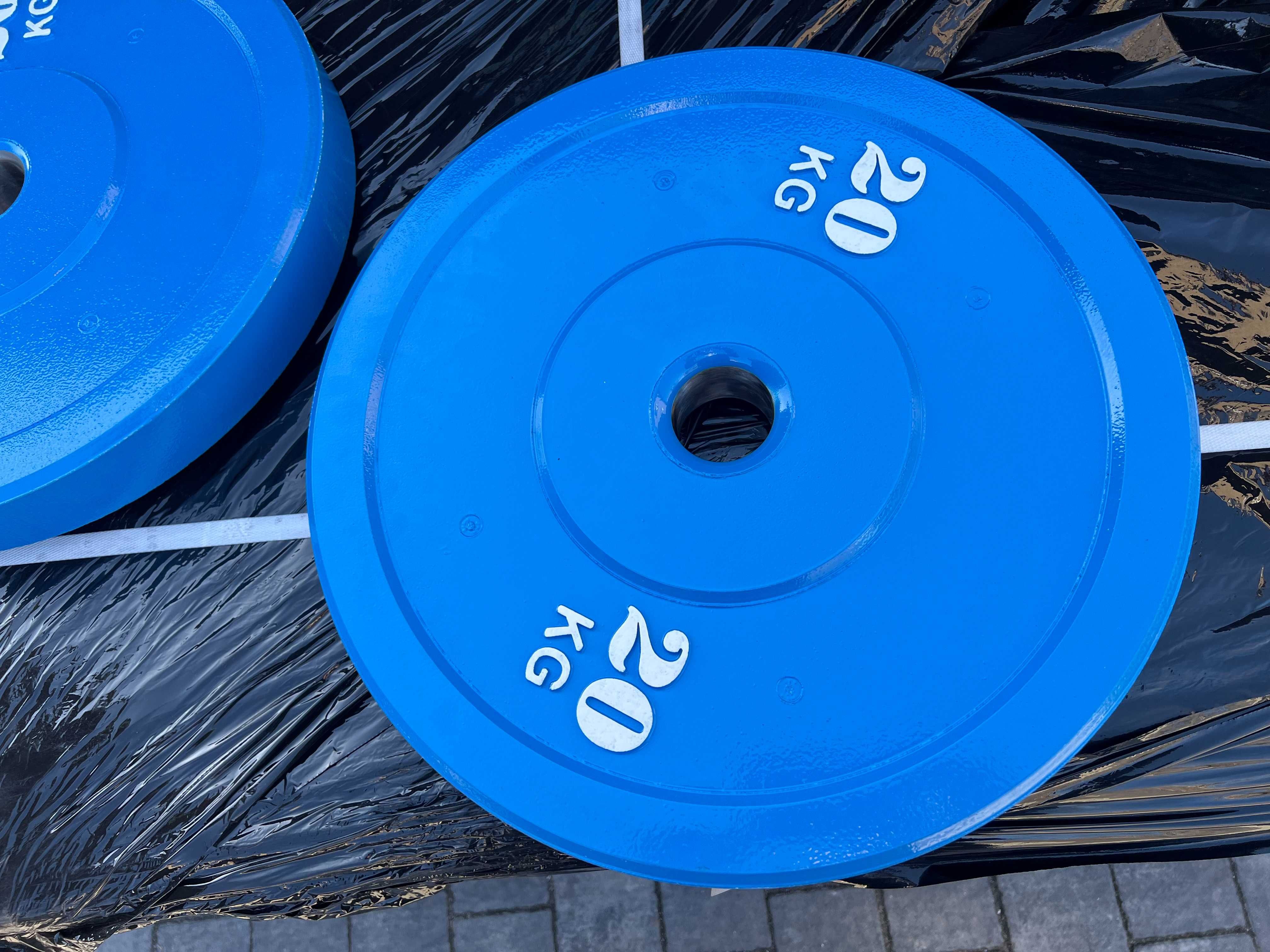 Obciążenie Olimpijskie 50mm Stalowo Gumowe do rzucania Malowane 2x20kg