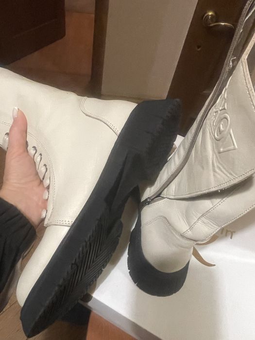 Ботинки зимние кожанные