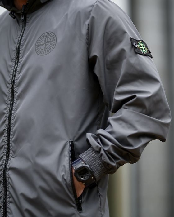 Ветровка Stone Island Плащевка Stone Island Курта Стон Исланд Серая