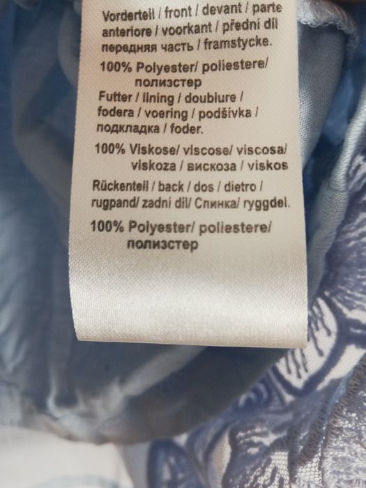 Bluzka damska 3/4 rękaw jasny błękit niebieski 100% wiskoza 3/4 rękaw