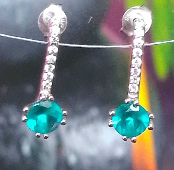 Срібні прикраси 925 пр з натуральними турмалінами