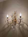 Apliques cristal banhados a ouro (9unidades)