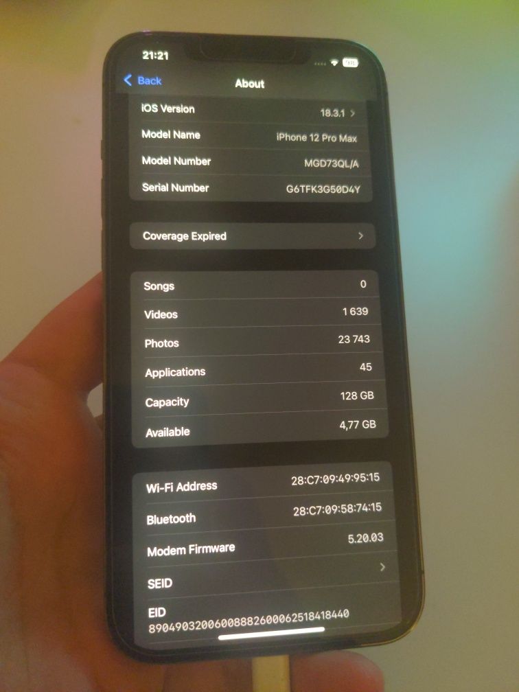 Iphone 12 pro max 128gb como novo