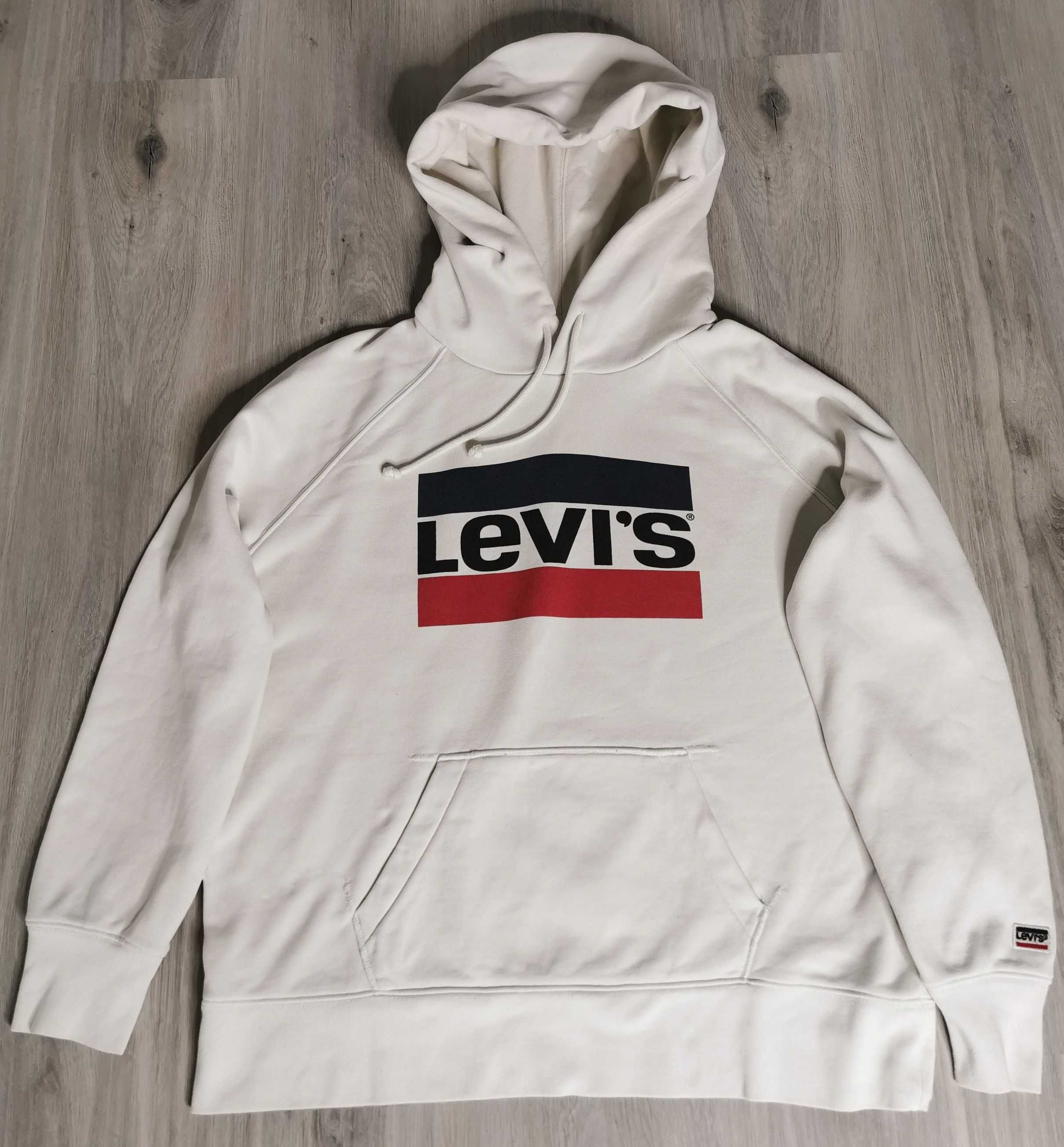 Bluza z kapturem Levi's big print duże logo levis rozmiar M/L