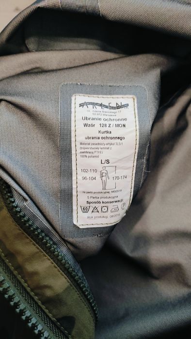 Ubranie ochronne góra tex i ocieplacz l/s