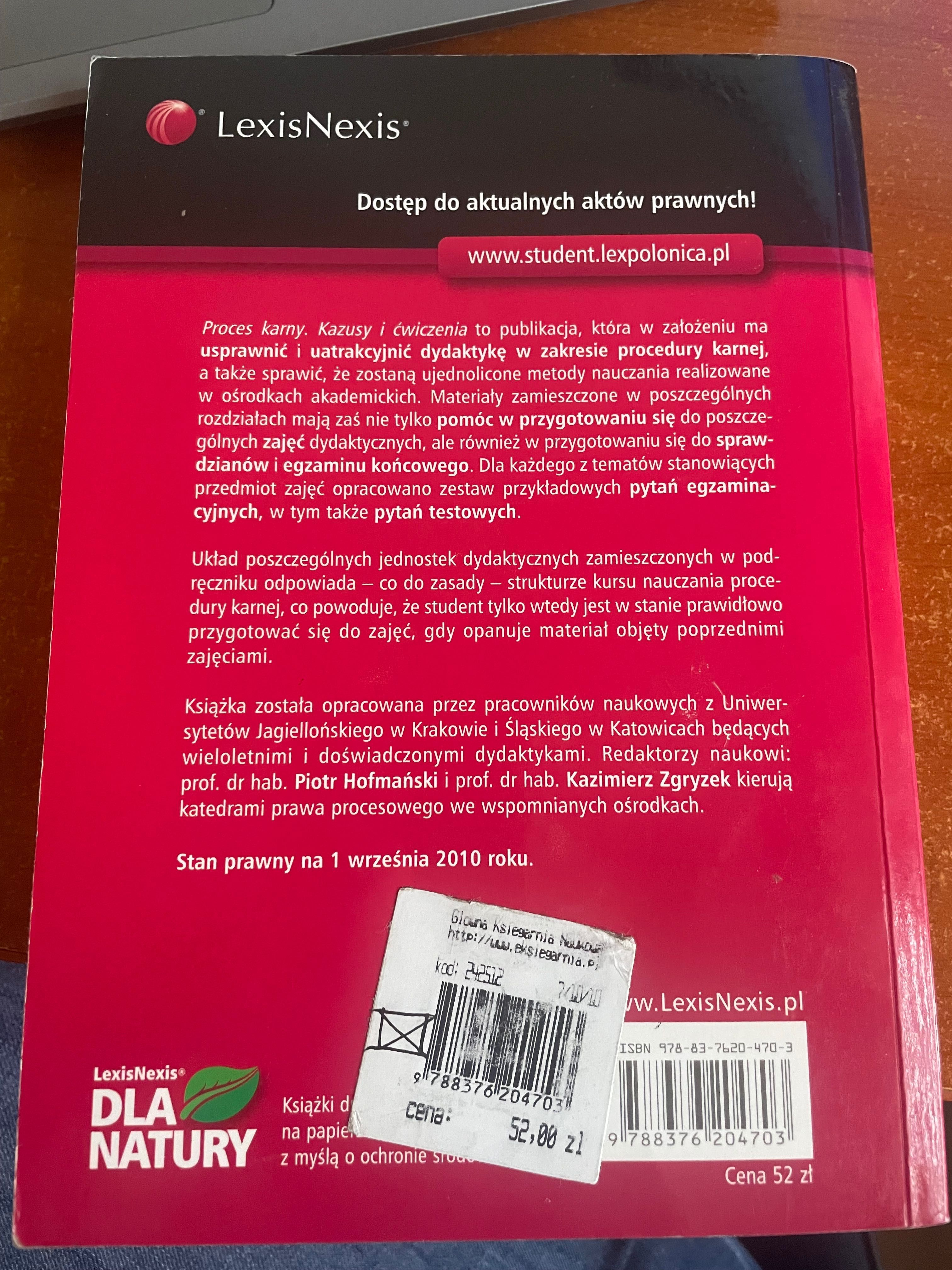 Proces karny - kazusy i ćwiczenia