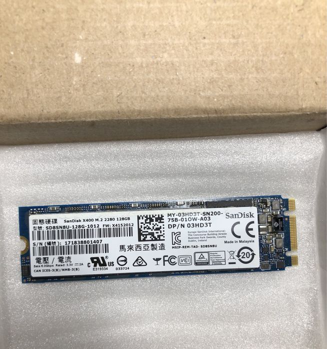 Новий SSD диск SanDisk X400 128GB M.2 2280 SATA3 MLS