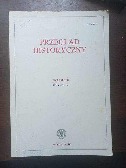 Przegląd historyczny Zeszyt 3 Rok 1996