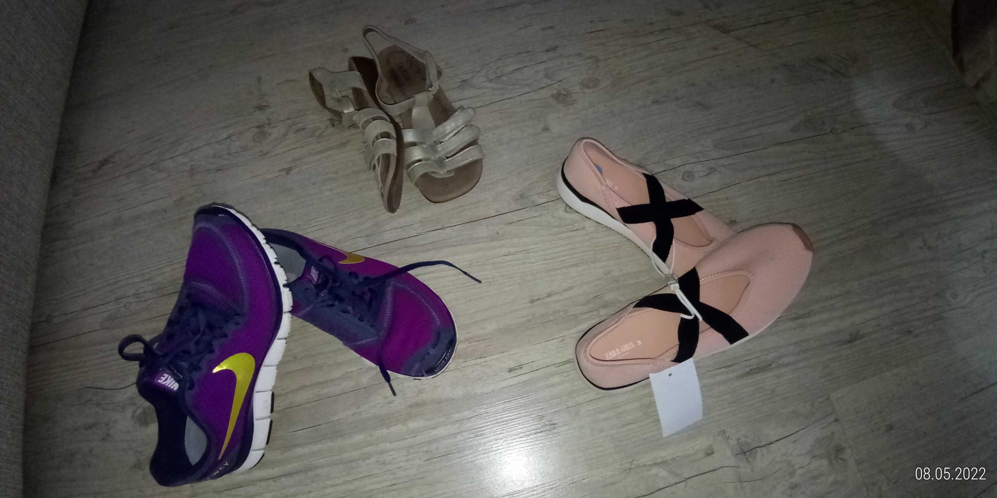 NOWE sportowe baleriny ZARA girl + adidas REEBOK run + sandały  (39)