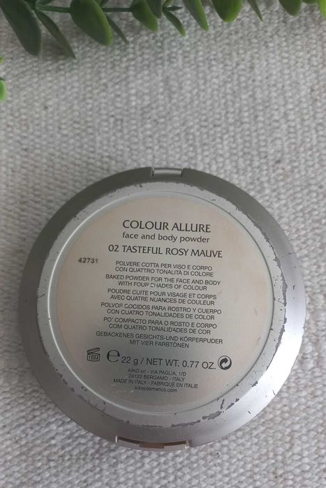 Paleta brązer róż rozświetlacz Kiko Milano Colour Allure Rosy Mauve