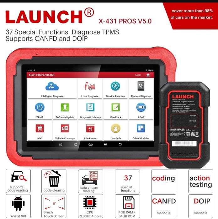 Maquina de Diagnóstico Launch X431 PROS V 5.0