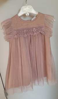 Sukienka tiulowa różowe złoto KappAhl