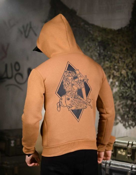 Тактичне худі на флісі Sexy Girl з мінометом Coyote Без передоплати!