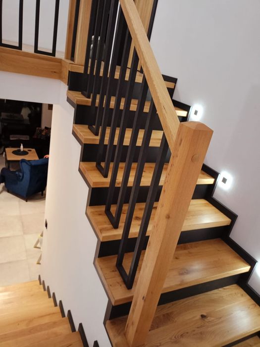 Schody na beton dębowe jesionowe