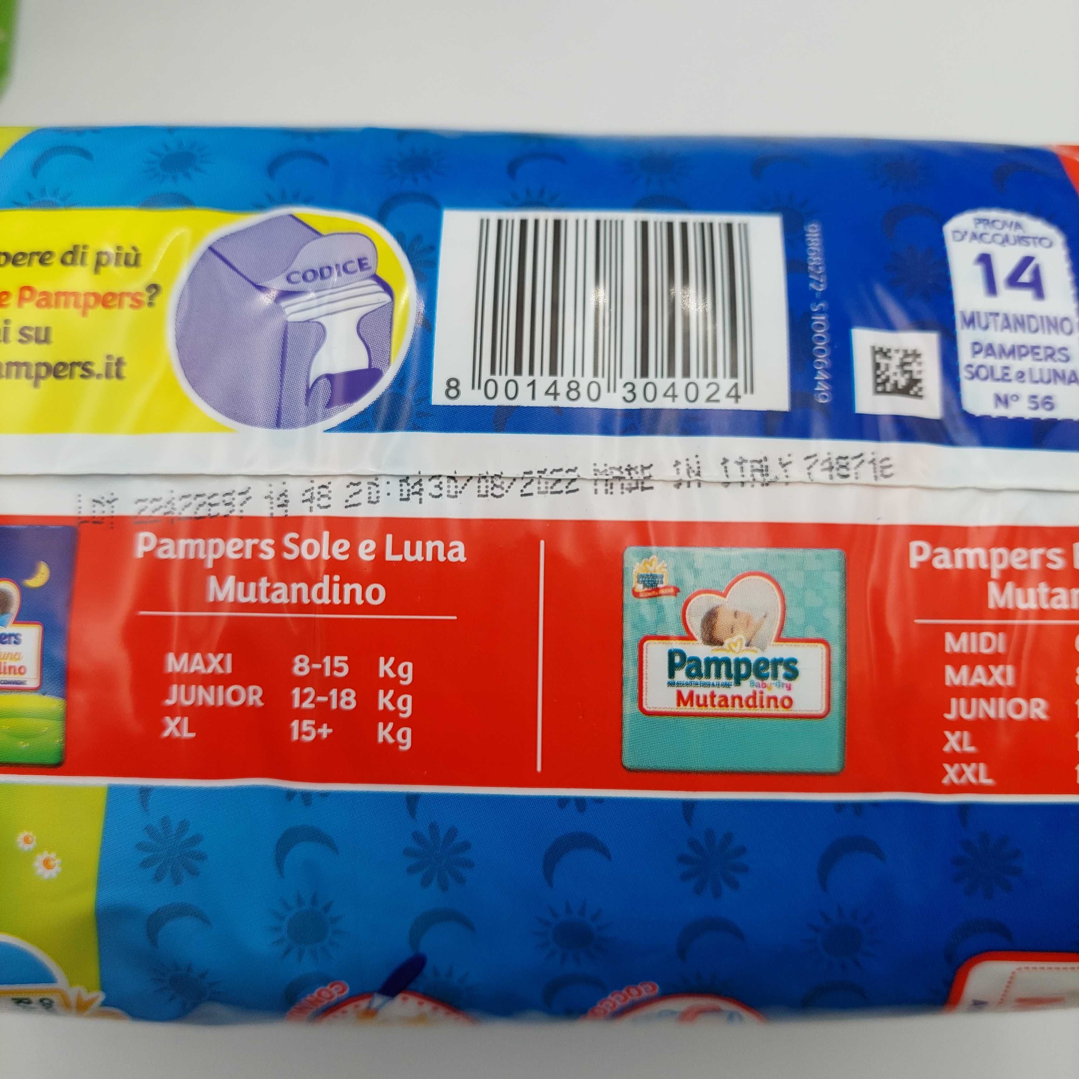 Pampers  pieluchomajtki Sole e Luna rozmiar 5, 12-18 kg, 84 szt