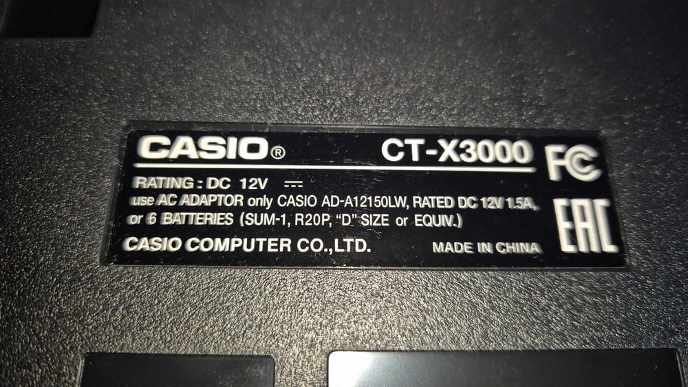 Sprzedam organy CASIO CT-X3000