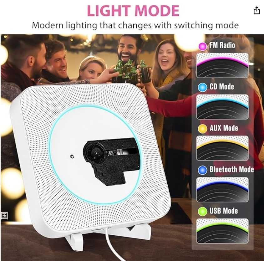 Odtwarzacz CD biały, GŁOŚNIK BLUETOOTH