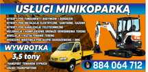 Usługi Minikoparka wraz z Wywrotką 3,5t