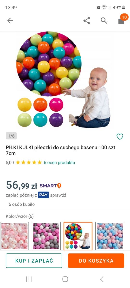 NOWE Piłki/kulki do suchego basenu 300 sztuk KiddyMoon