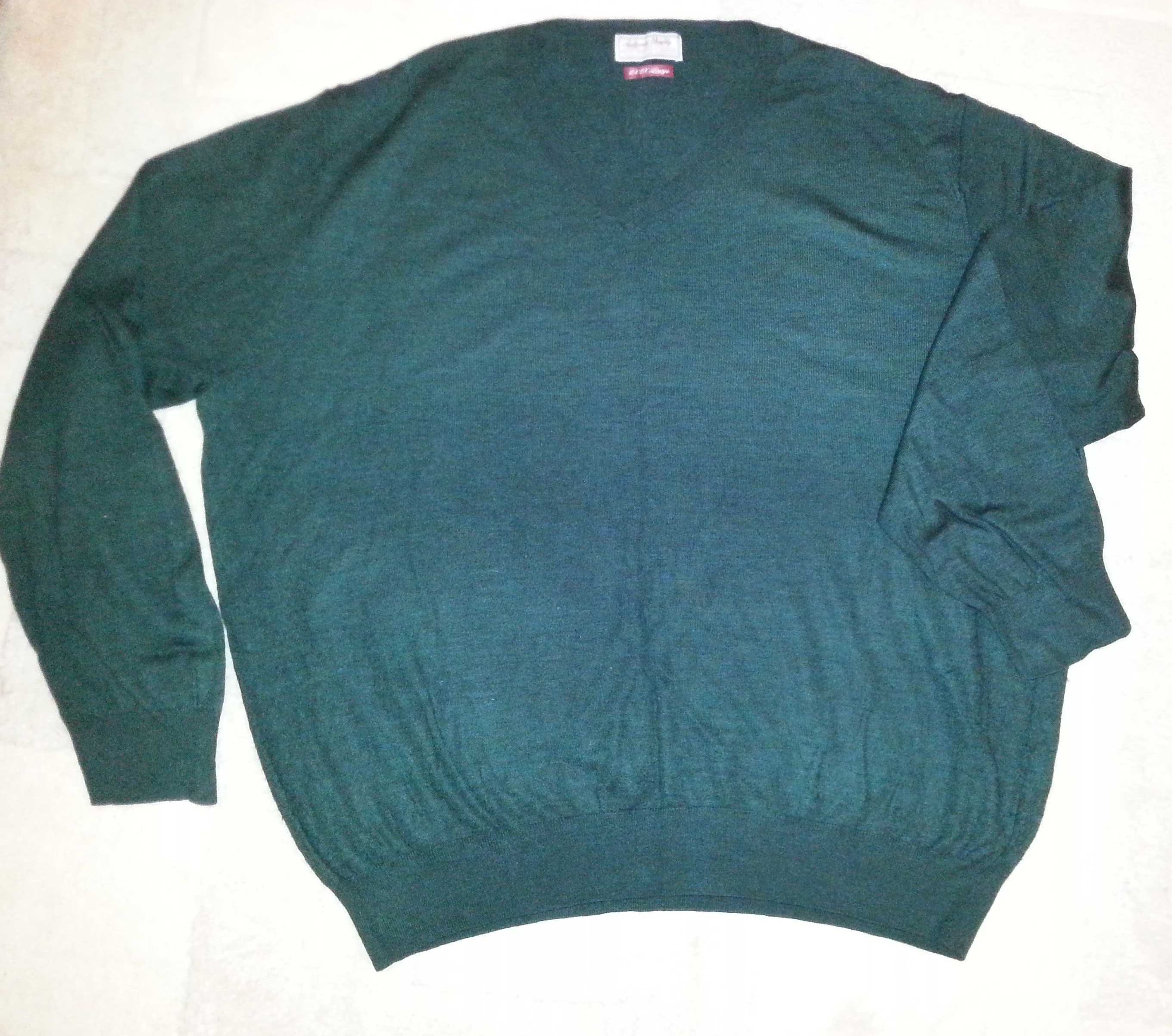 Nowy męski wełniany klasyczny pulower/sweter 2XL