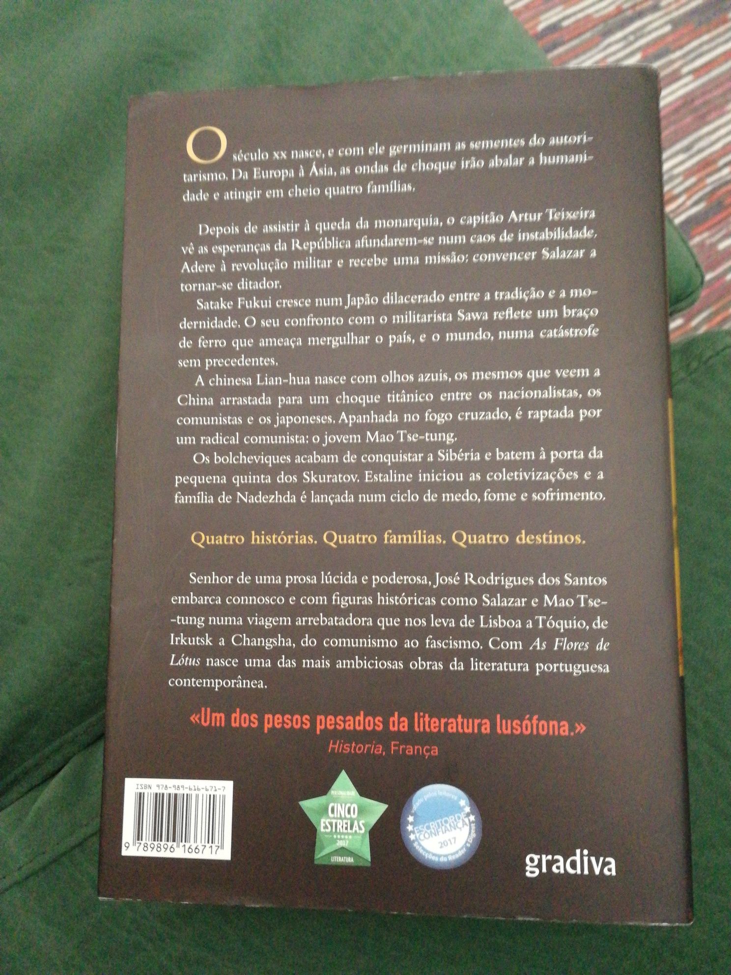 Livro "As Flores de Lótus" de José Rodrigues dos Santos