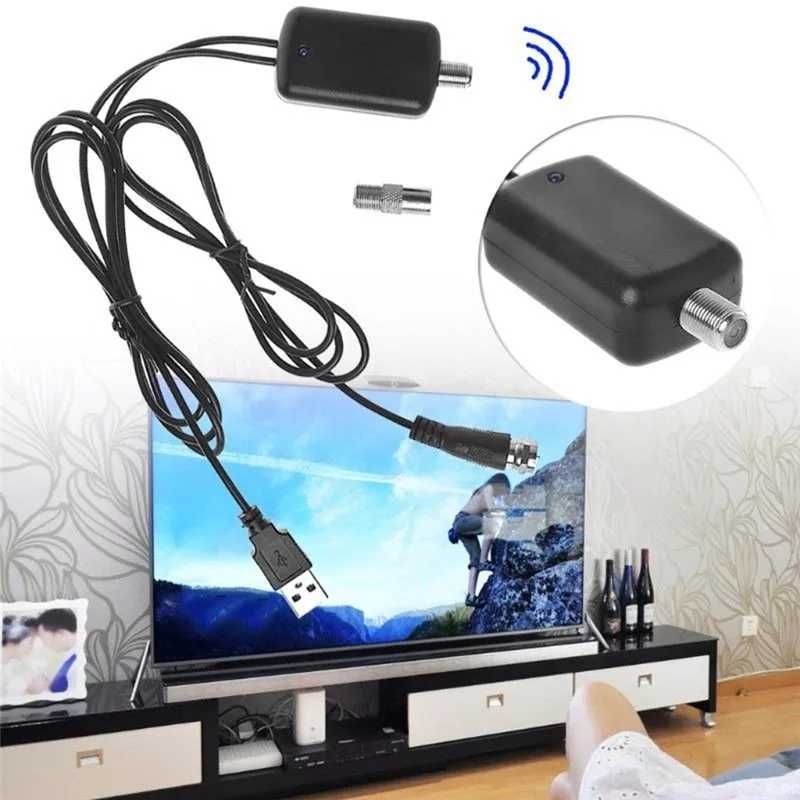 Підсилювач ТБ сигналу T2 Topsat DVB Pro, живлення USB, потужний, 27 ДБ