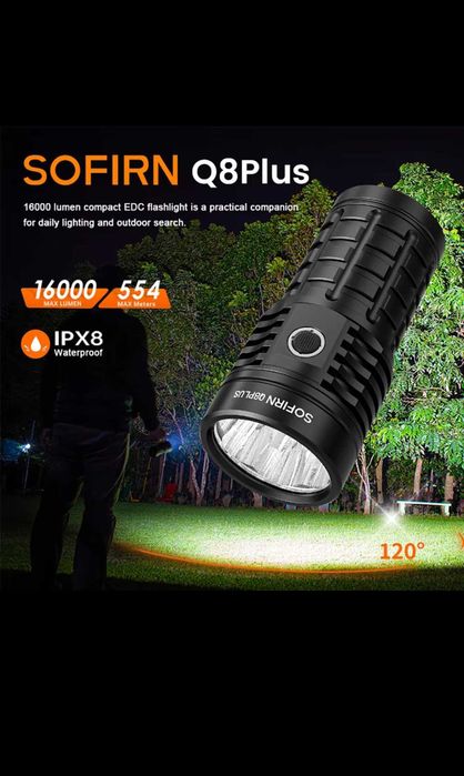 Сверхмощный фонарь Sofirn Q8 Plus 16000 lm