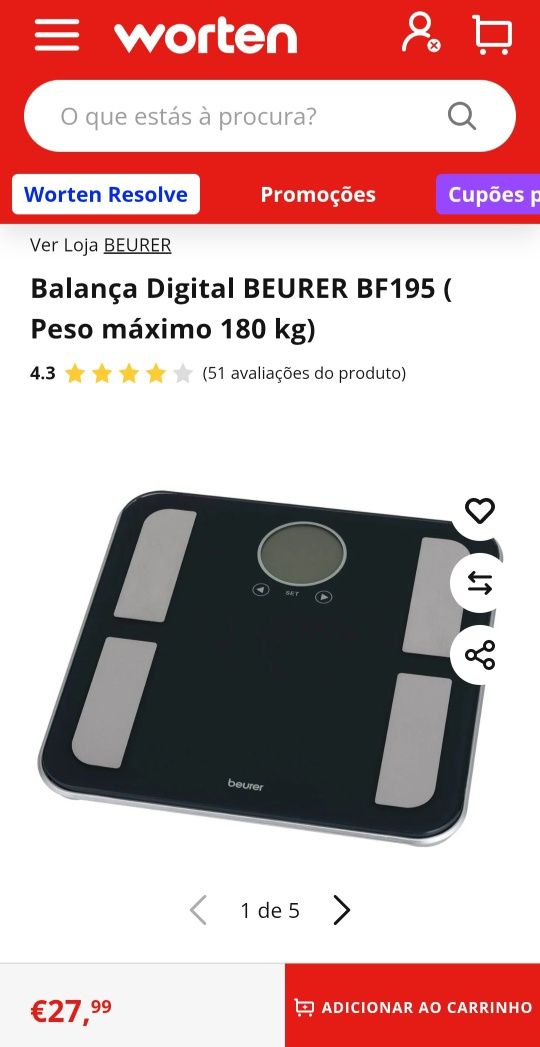 Balança Beurer Bf195