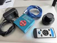 Kamera mikroskopowa 4K Eakins 55MP+ soczewka 0.5x + akcesoria stan bdb