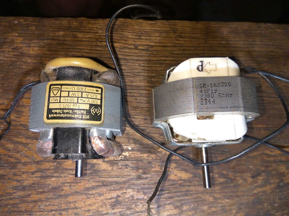 Двигатели для  вытяжек, дуйчика, напольного вентилятора, электрофона.