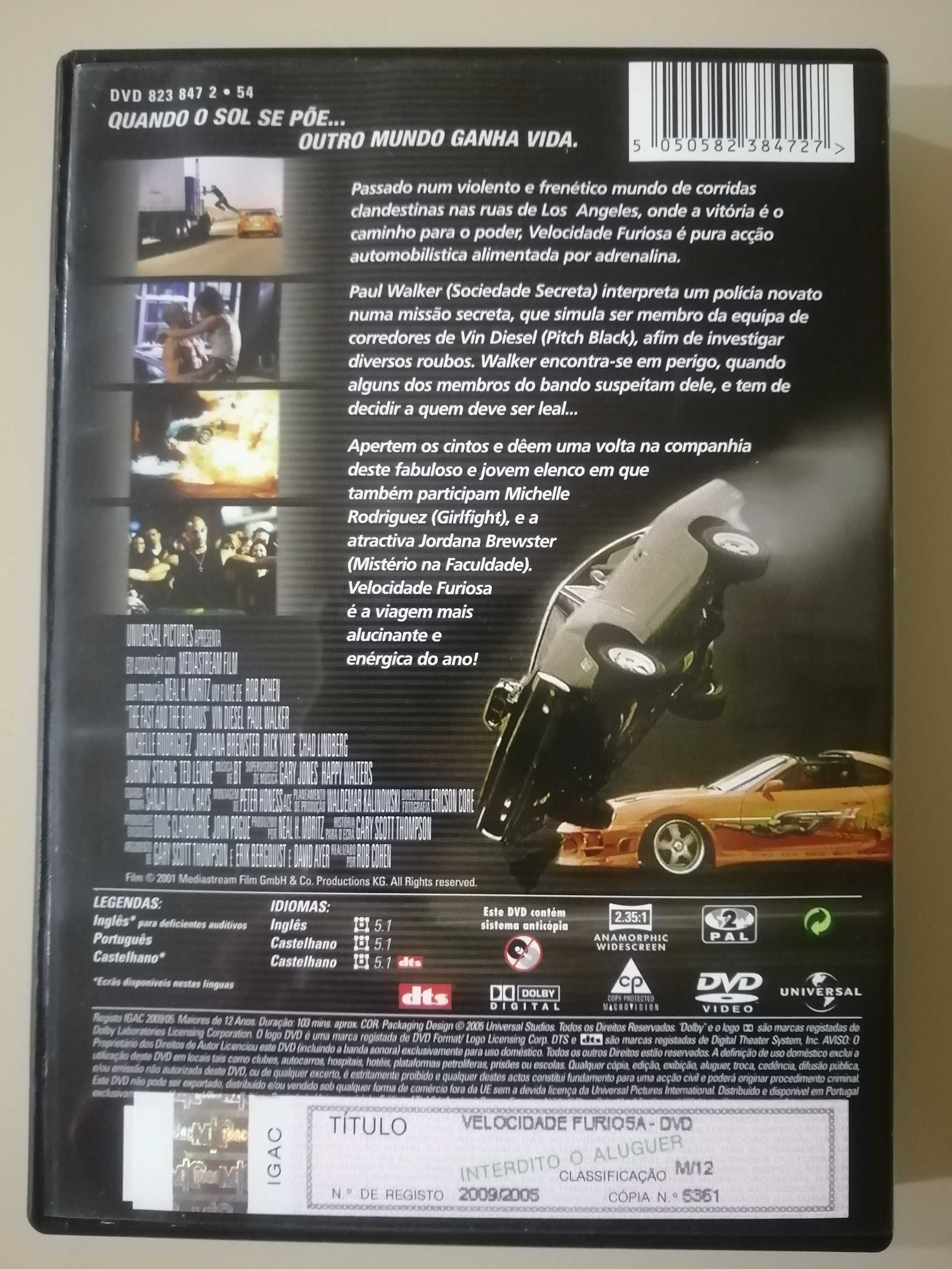 DVD "Velocidade Furiosa" (2001)