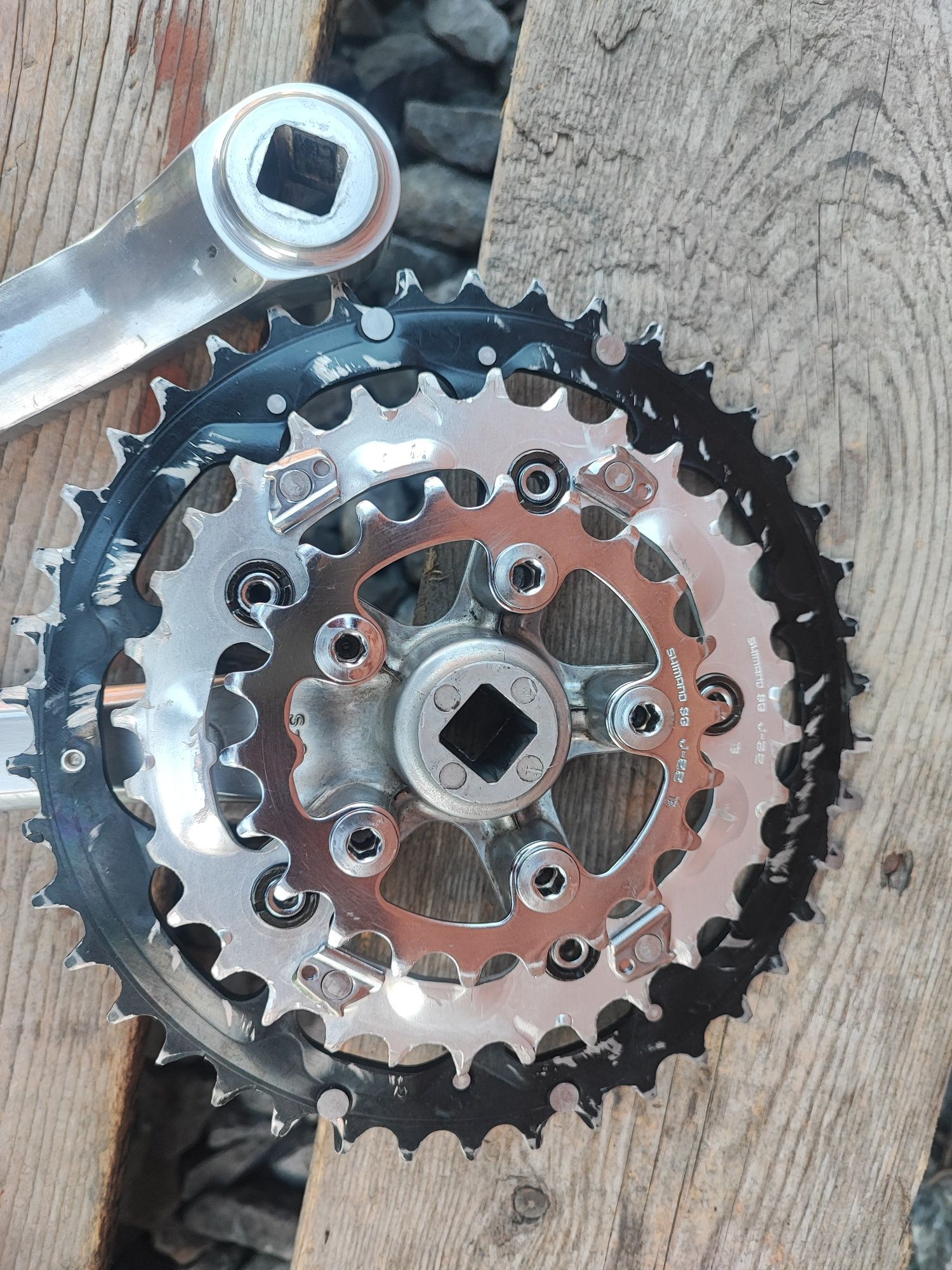 Korba rowerowa Shimano Deore LX M563 175mm UN51 Retro MTB