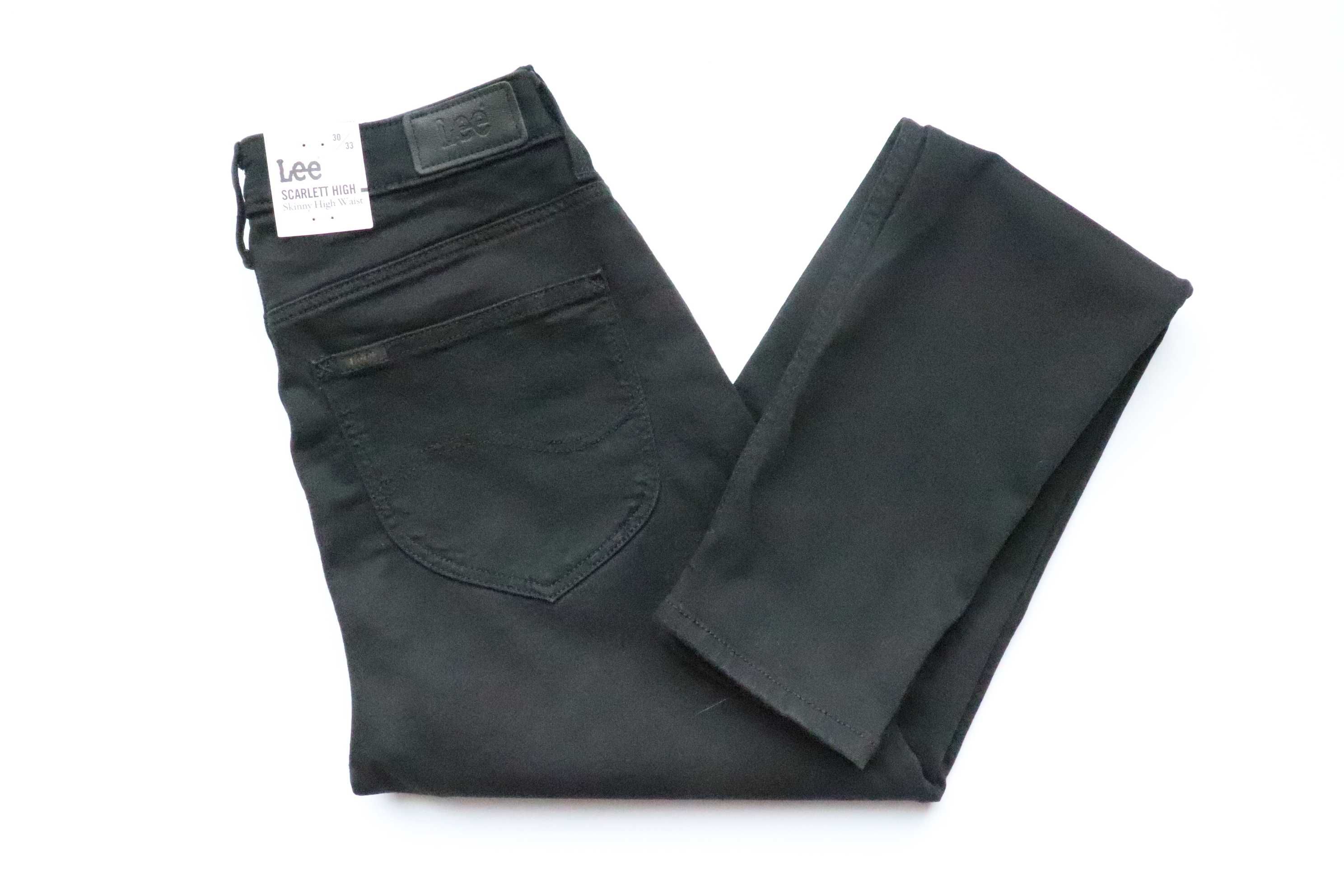 LEE SCARLETT HIGH W30 L33 damskie spodnie jeansy czarne nowe skinny