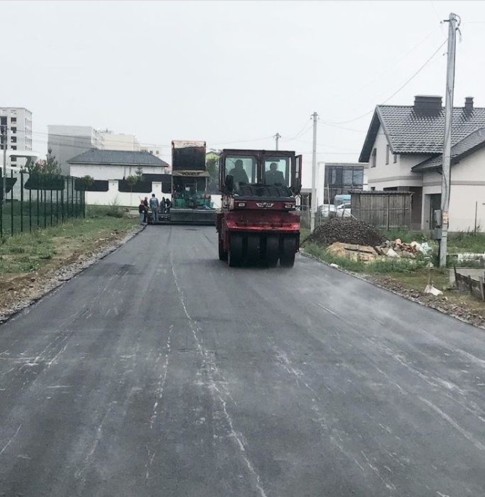 Асфальтирование,асфальтування,укладання укладка асфальта крошка