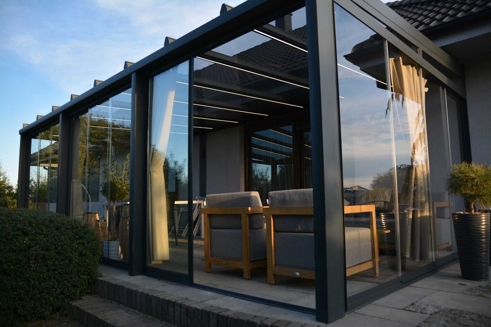 ++ Aluminiowe Zadaszenia Tarasów, Szklane ściany Super Jakość ++