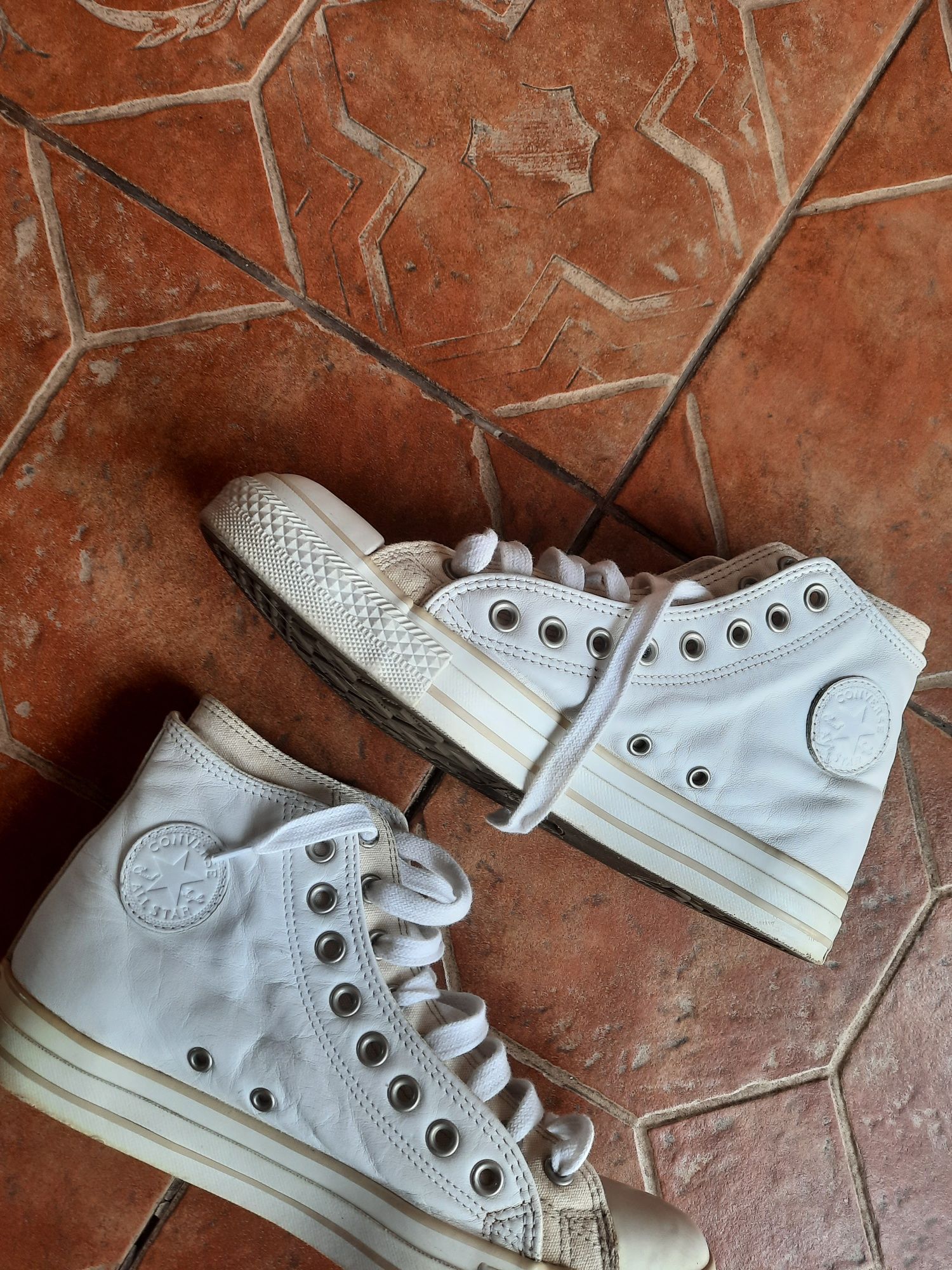 Converse белые двойные