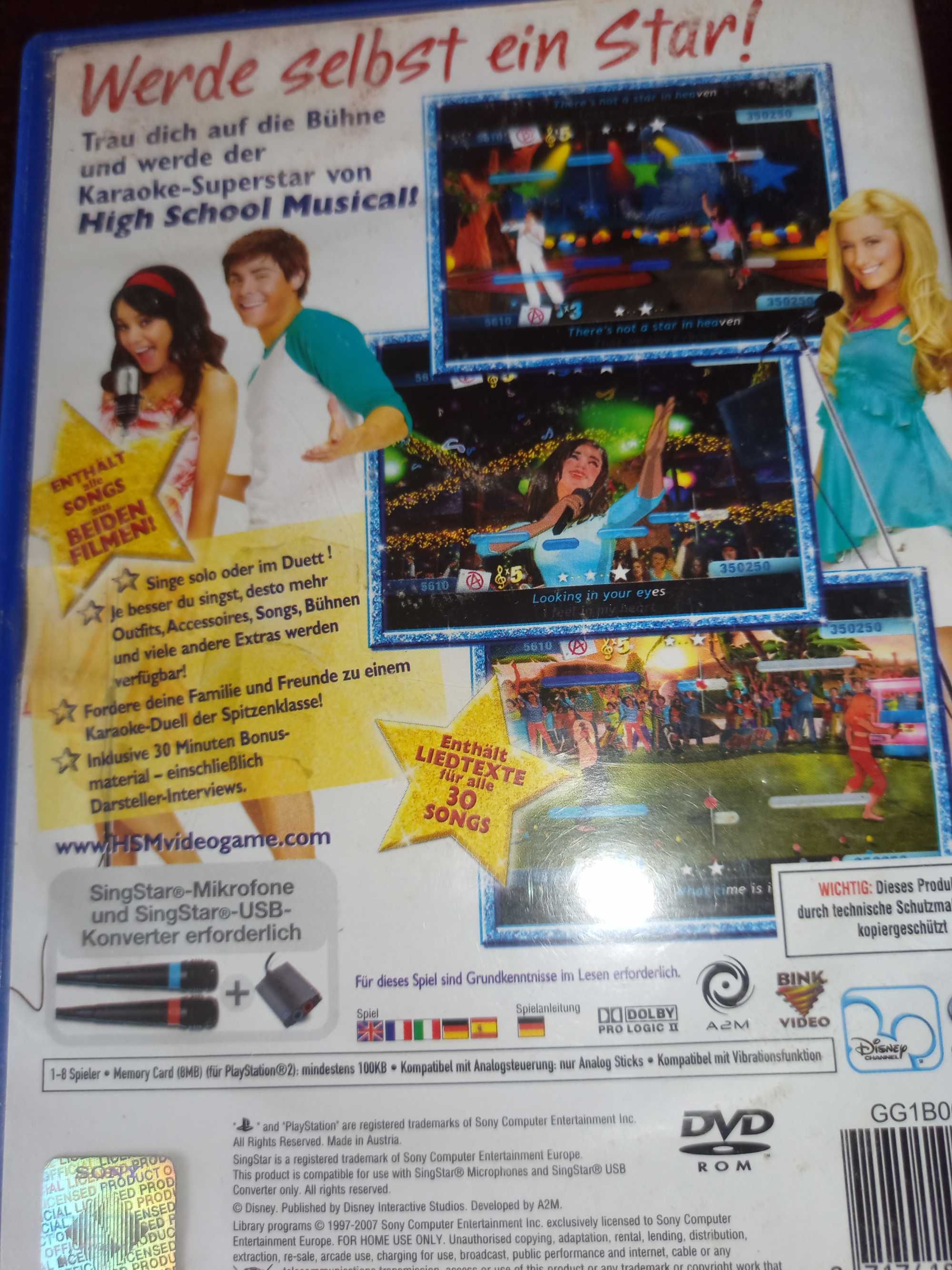 PS2 gra high School musical (potrzebny mikrofon) disney Wałbrzych sing