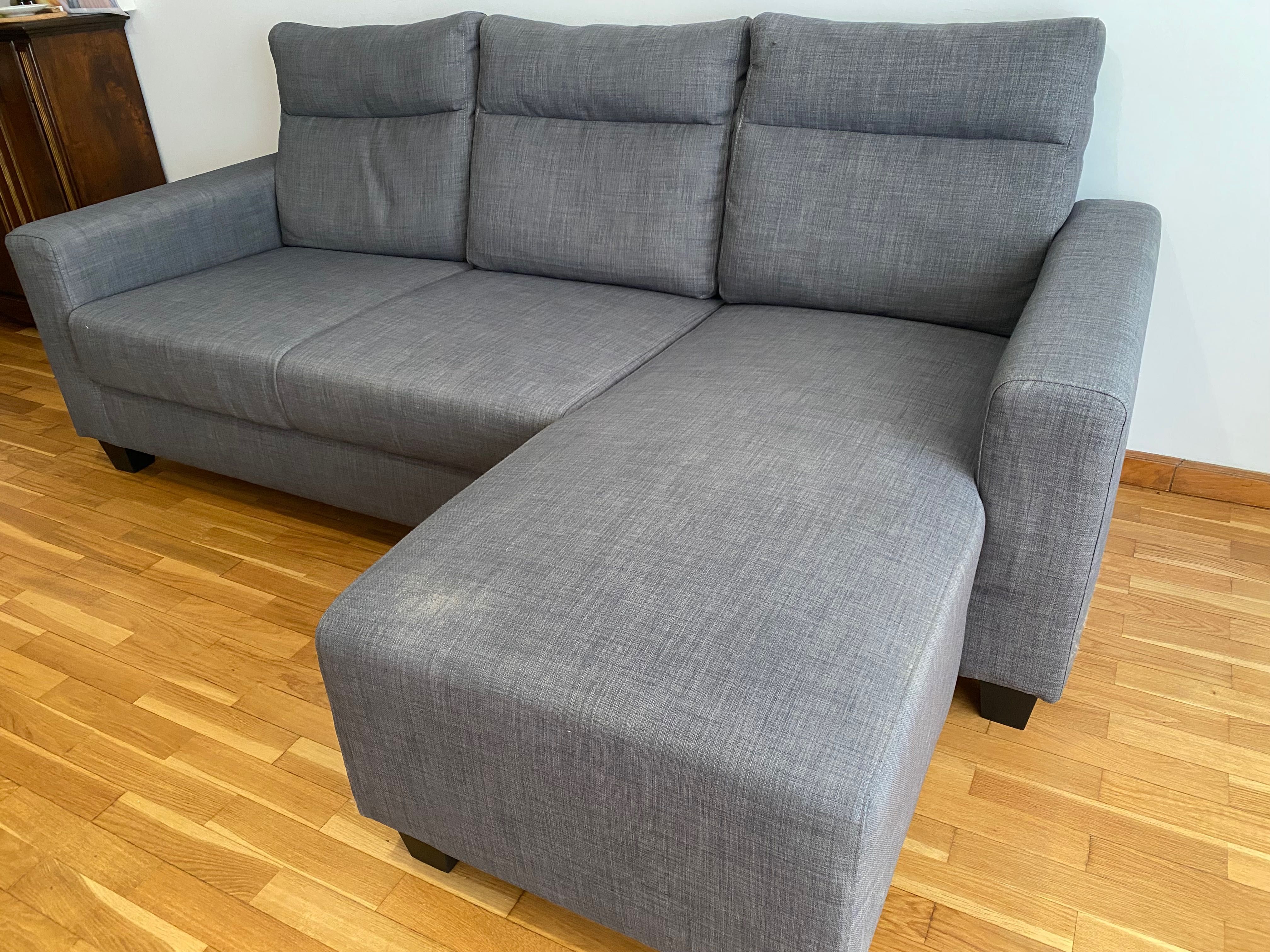 sofa IKEA de tecido com chaise-longues (com pouco uso) Ótimo estado.