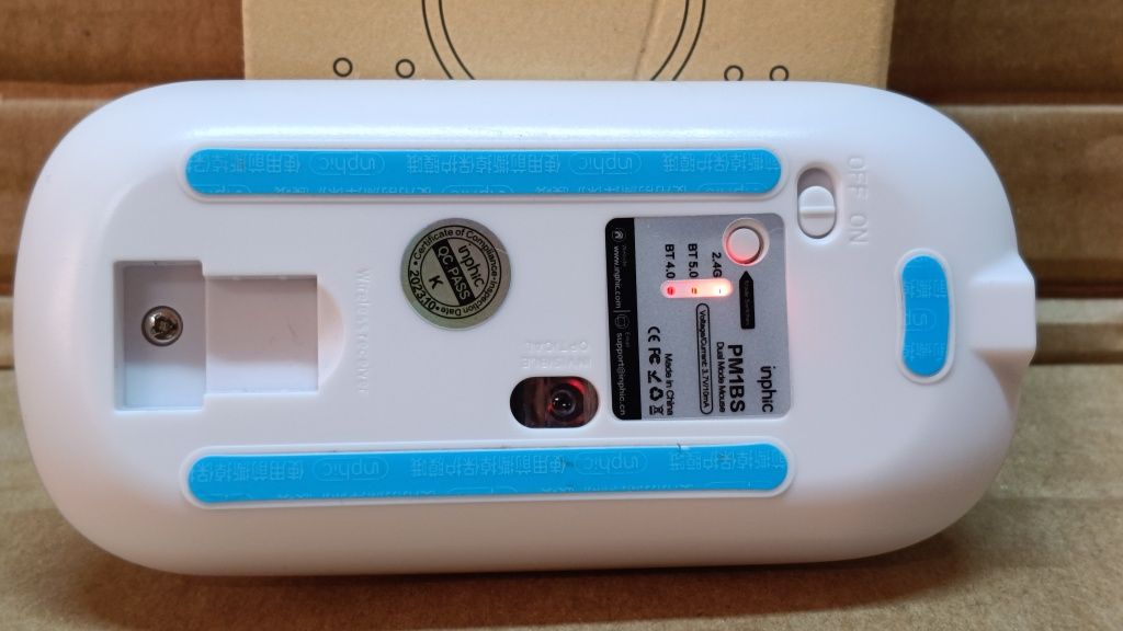 INPHIC Mysz Bluetooth, potrójna, cicha, ładowalna mysz
