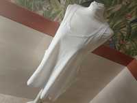 Nowa biała bokserka bawełniana koszulka tunika letnia podkoszulek S M