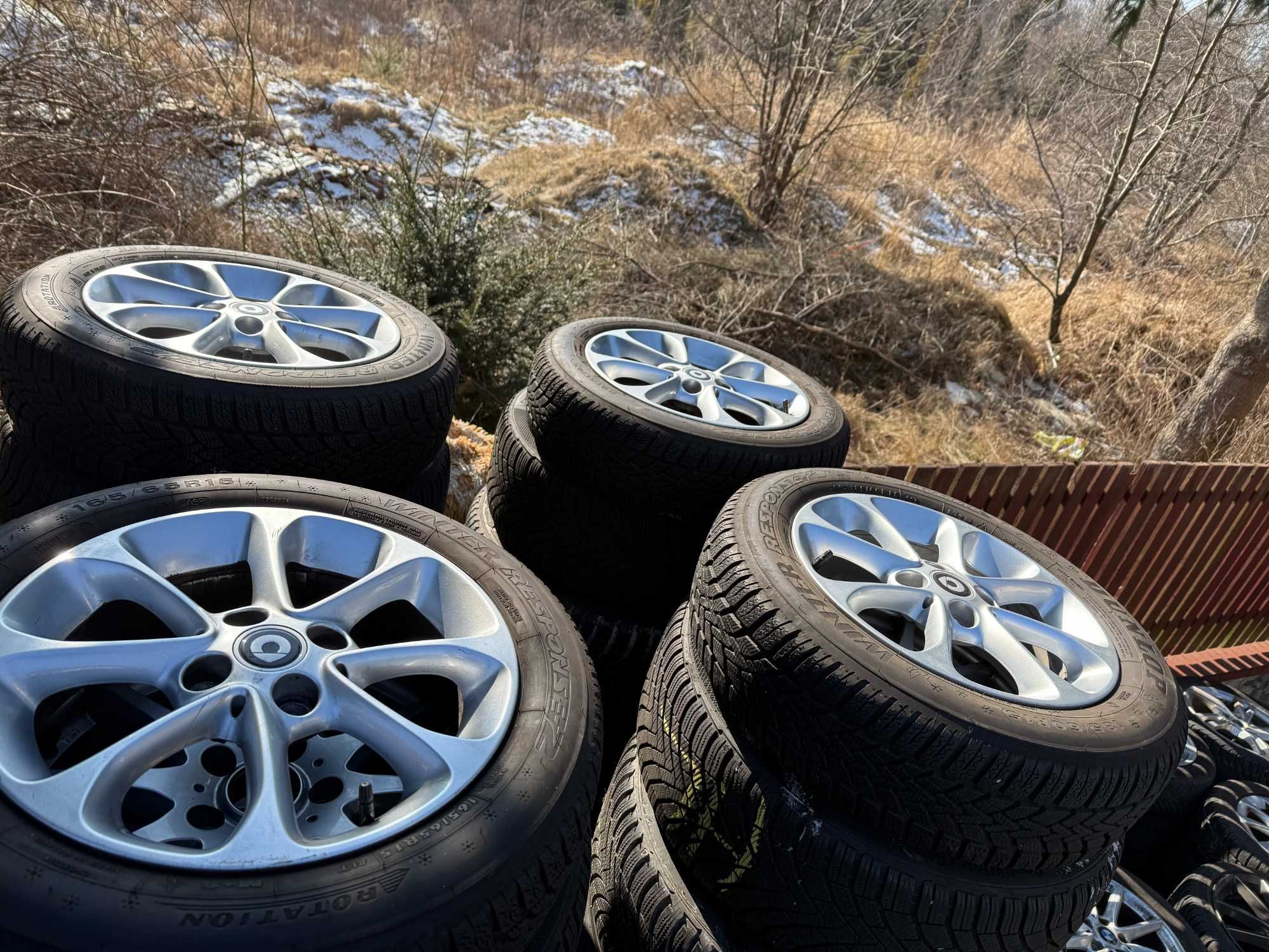Felgi 15" 4x100 Smart ForTwo ForFour Renault Twingo Clio z oponami