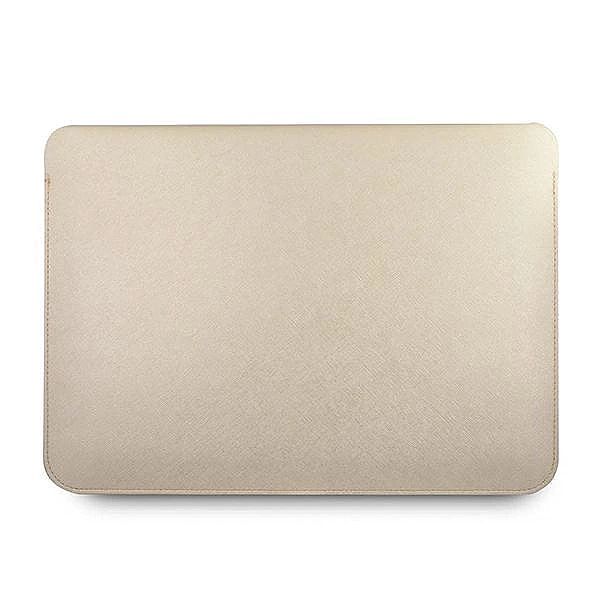 Pokrowiec Guess Saffiano Script na laptopa 13'' - złoty