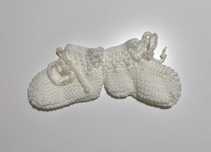 Botinhas Tricot Bebé Brancas