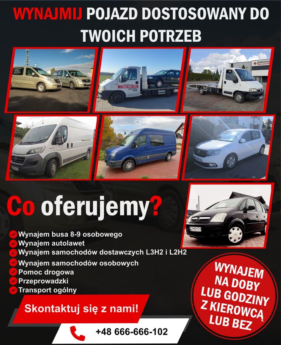 Wynajem busów, Autolawety, przeprowadzki